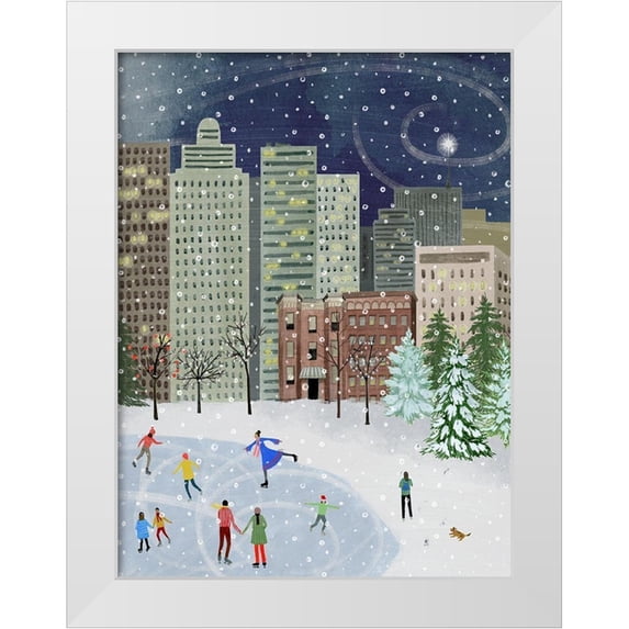 Popp, Grace 15x18 White Modern Wood Framed Museum Art Print Titled - Christmas in the City II