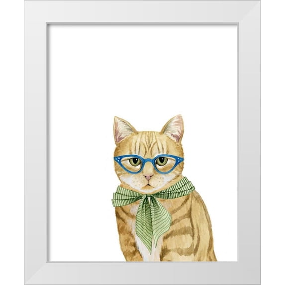 Popp, Grace 15x18 White Modern Wood Framed Museum Art Print Titled - Cool Cat IV