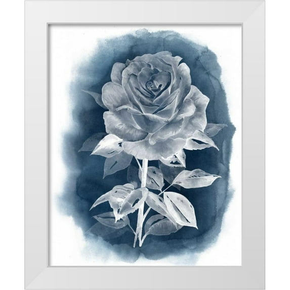 Popp, Grace 15x18 White Modern Wood Framed Museum Art Print Titled - Ghost Rose III