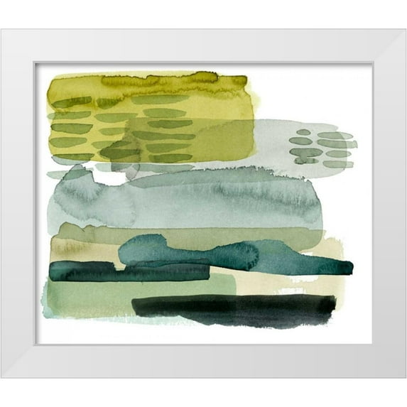 Popp, Grace 17x15 White Modern Wood Framed Museum Art Print Titled - Verdant Stratum II