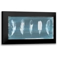 thumbnail image 1 of Popp, Grace 18x11 Black Modern Framed Museum Art Print Titled - Feathers on Dusty Teal I, 1 of 5