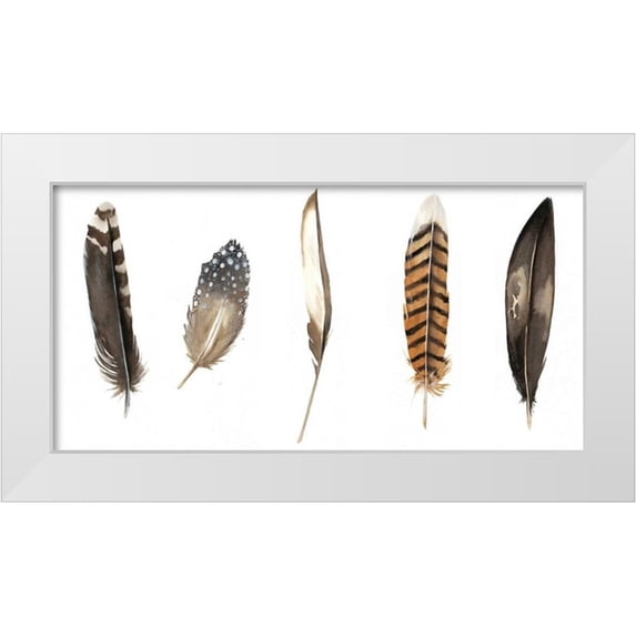 Popp, Grace 18x11 White Modern Wood Framed Museum Art Print Titled - Red Rock Feathers II