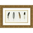 thumbnail image 1 of Popp, Grace 18x12 Gold Ornate Wood Framed with Double Matting Museum Art Print Titled - Custom Merged Found Feathers, 1 of 4