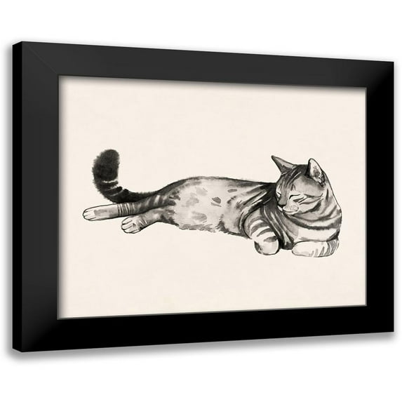 Popp, Grace 18x15 Black Modern Framed Museum Art Print Titled - Cat Laze II
