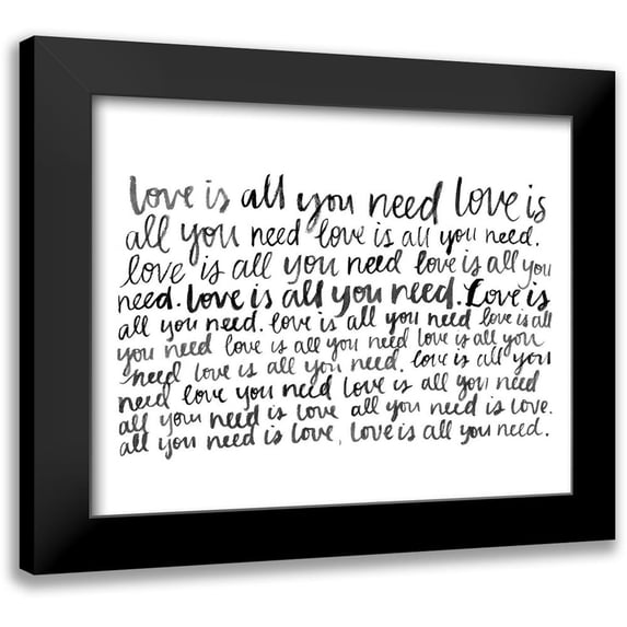 Popp, Grace 18x15 Black Modern Framed Museum Art Print Titled - Writing with Love I