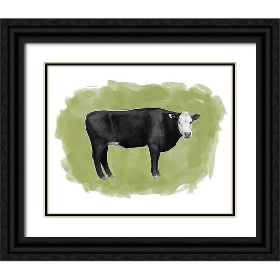 Popp, Grace 18x15 Black Ornate Wood Framed with Double Matting Museum Art Print Titled - Hereford Graze I