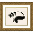 thumbnail image 1 of Popp, Grace 18x15 Gold Ornate Wood Framed with Double Matting Museum Art Print Titled - Cat Laze I, 1 of 4