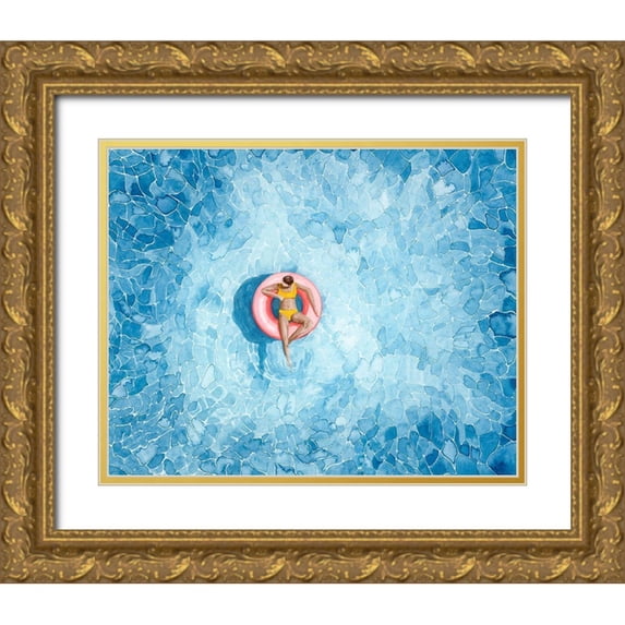 Popp, Grace 18x15 Gold Ornate Wood Framed with Double Matting Museum Art Print Titled - Floating I