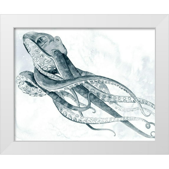 Popp, Grace 18x15 White Modern Wood Framed Museum Art Print Titled - Drifting Tentacles II