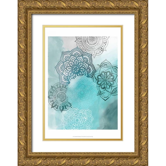 Popp, Grace 18x24 Gold Ornate Wood Framed with Double Matting Museum Art Print Titled - Ink Blot Mandala I