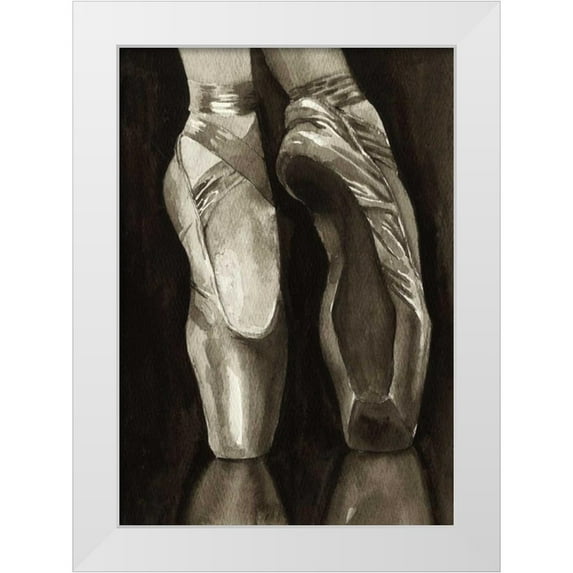 Popp, Grace 18x24 White Modern Wood Framed Museum Art Print Titled - Ballet Shoes I