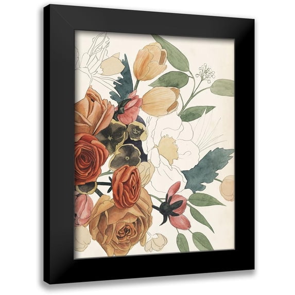 Popp, Grace 19x24 Black Modern Framed Museum Art Print Titled - Imperfect Bouquet II