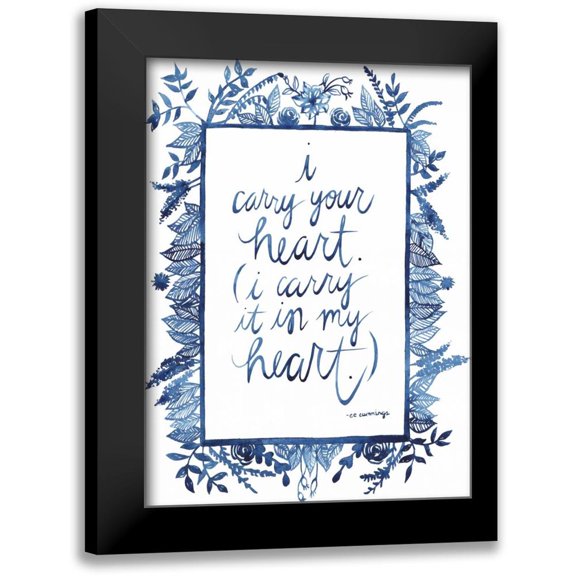 Popp, Grace 19x24 Black Modern Framed Museum Art Print Titled - Love Quote III