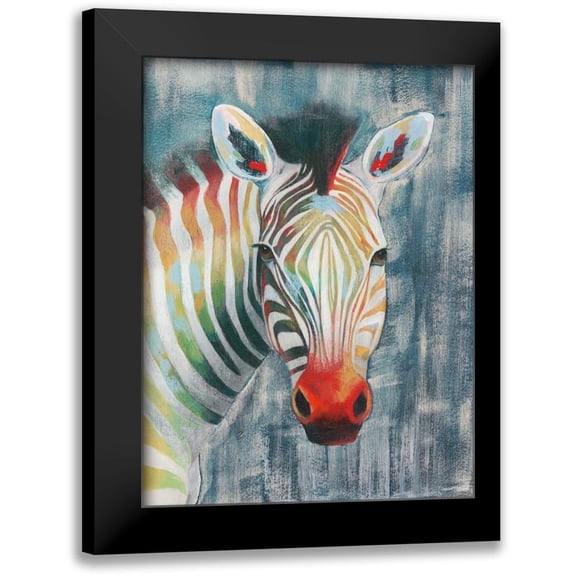 Popp, Grace 19x24 Black Modern Framed Museum Art Print Titled - Prism Zebra I