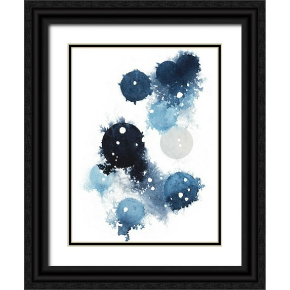 Popp, Grace 19x24 Black Ornate Wood Framed with Double Matting Museum Art Print Titled - Blue Galaxy I