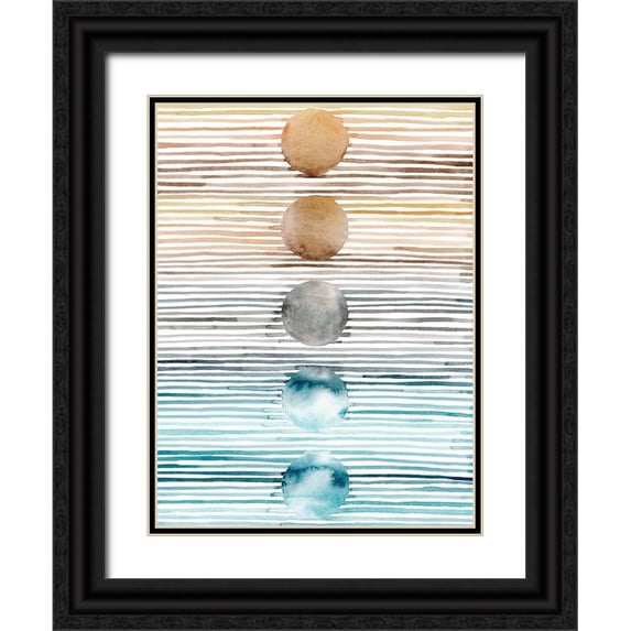 Popp, Grace 19x24 Black Ornate Wood Framed with Double Matting Museum Art Print Titled - Day And Night II