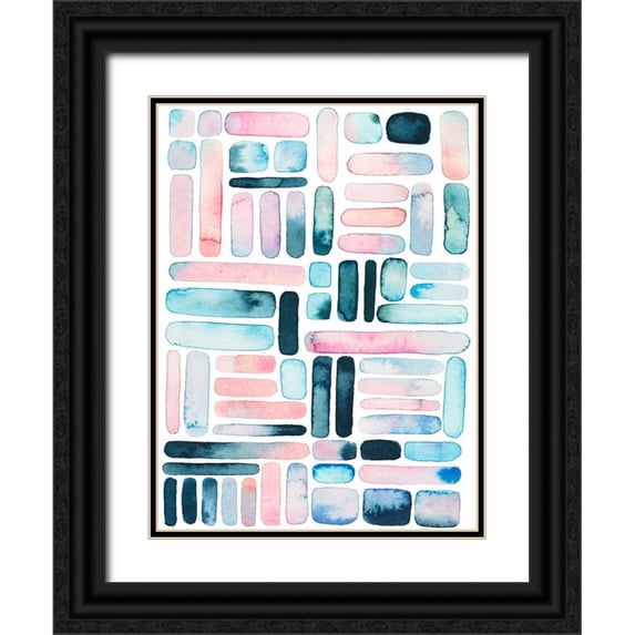 Popp, Grace 19x24 Black Ornate Wood Framed with Double Matting Museum Art Print Titled - Prisma Puzzle I