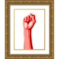 thumbnail image 1 of Popp, Grace 19x24 Gold Ornate Wood Framed with Double Matting Museum Art Print Titled - Color Block Fist I, 1 of 4