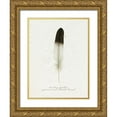 thumbnail image 1 of Popp, Grace 19x24 Gold Ornate Wood Framed with Double Matting Museum Art Print Titled - Found Feather IV, 1 of 4