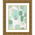 thumbnail image 1 of Popp, Grace 19x24 Gold Ornate Wood Framed with Double Matting Museum Art Print Titled - River Shapes II, 1 of 4