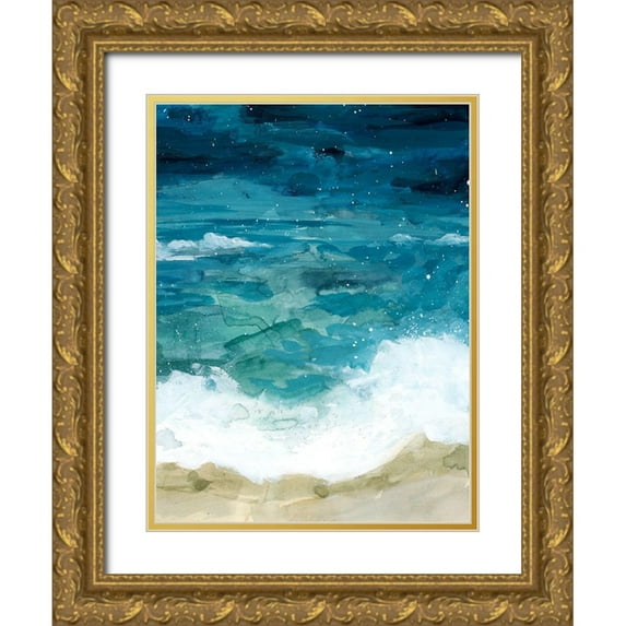 Popp, Grace 19x24 Gold Ornate Wood Framed with Double Matting Museum Art Print Titled - Shattered Waved II