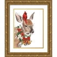 thumbnail image 1 of Popp, Grace 19x24 Gold Ornate Wood Framed with Double Matting Museum Art Print Titled - Yuletide Darling I, 1 of 4