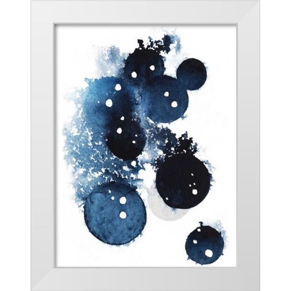 Popp, Grace 19x24 White Modern Wood Framed Museum Art Print Titled - Blue Galaxy II