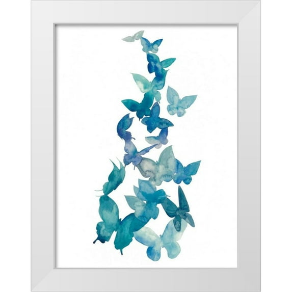 Popp, Grace 19x24 White Modern Wood Framed Museum Art Print Titled - Butterfly Falls II