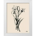 thumbnail image 1 of Popp, Grace 19x24 White Modern Wood Framed Museum Art Print Titled - Iris Sketch II, 1 of 4