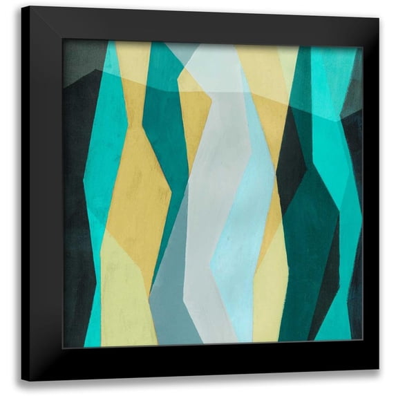Popp, Grace 20x20 Black Modern Framed Museum Art Print Titled - Color Block Pattern II