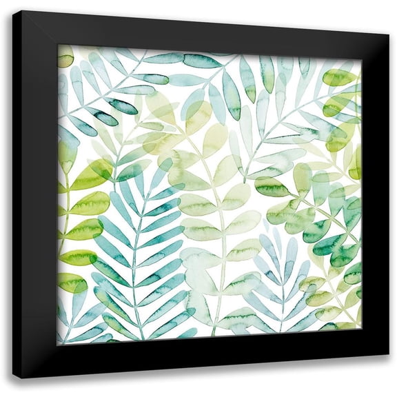 Popp, Grace 20x20 Black Modern Framed Museum Art Print Titled - Custom Dancing Palms I