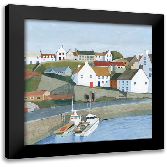 Popp, Grace 20x20 Black Modern Framed Museum Art Print Titled - Old Coast Town I