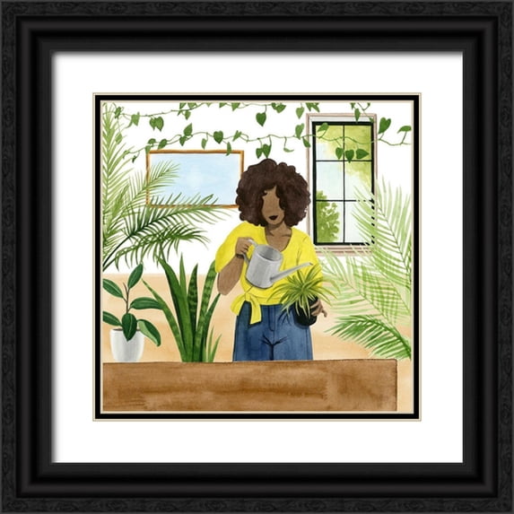 Popp, Grace 20x20 Black Ornate Wood Framed with Double Matting Museum Art Print Titled - Alone Time III