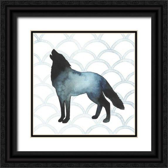 Popp, Grace 20x20 Black Ornate Wood Framed with Double Matting Museum Art Print Titled - Animal Silhouettes V