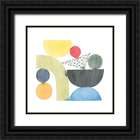 Popp, Grace 20x20 Black Ornate Wood Framed with Double Matting Museum Art Print Titled - Building Blox II