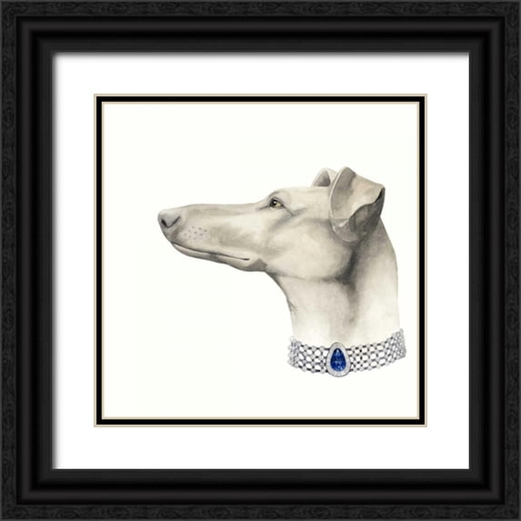 Popp, Grace 20x20 Black Ornate Wood Framed with Double Matting Museum Art Print Titled - Haute Hounds III