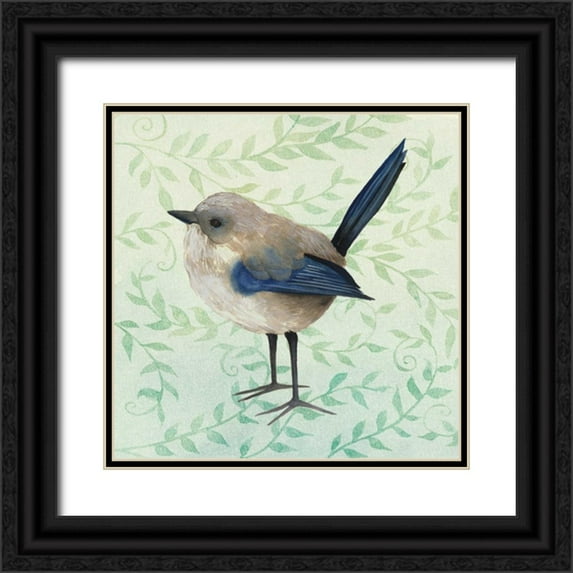 Popp, Grace 20x20 Black Ornate Wood Framed with Double Matting Museum Art Print Titled - Little Bird III