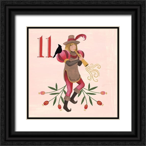 Popp, Grace 20x20 Black Ornate Wood Framed with Double Matting Museum Art Print Titled - Twelve Days XI