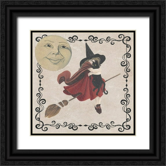Popp, Grace 20x20 Black Ornate Wood Framed with Double Matting Museum Art Print Titled - Vintage Halloween Collection G