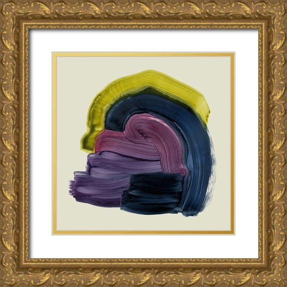 Popp, Grace 20x20 Gold Ornate Wood Framed with Double Matting Museum Art Print Titled - Abstract Mollusk I