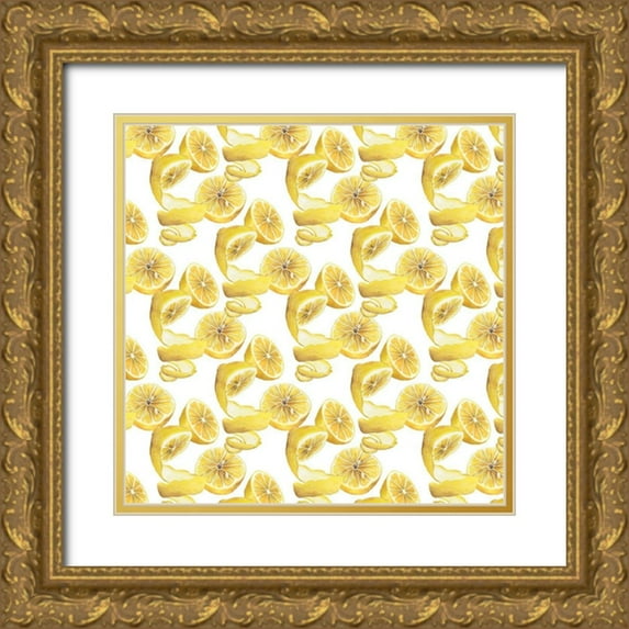 Popp, Grace 20x20 Gold Ornate Wood Framed with Double Matting Museum Art Print Titled - Citrus Sayings Collection G