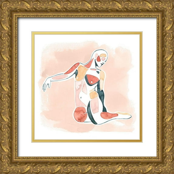 Popp, Grace 20x20 Gold Ornate Wood Framed with Double Matting Museum Art Print Titled - Desert Dancer I