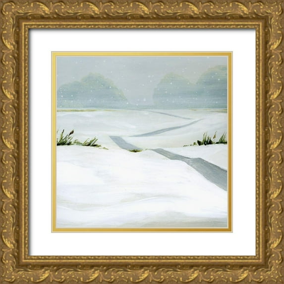 Popp, Grace 20x20 Gold Ornate Wood Framed with Double Matting Museum Art Print Titled - Snowfield II