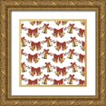 thumbnail image 1 of Popp, Grace 20x20 Gold Ornate Wood Framed with Double Matting Museum Art Print Titled - Yuletide Darlings Collection F, 1 of 4