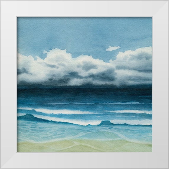 Popp, Grace 20x20 White Modern Wood Framed Museum Art Print Titled - Blue Day II