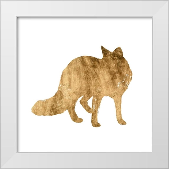 Popp, Grace 20x20 White Modern Wood Framed Museum Art Print Titled - Brushed Gold Animals III