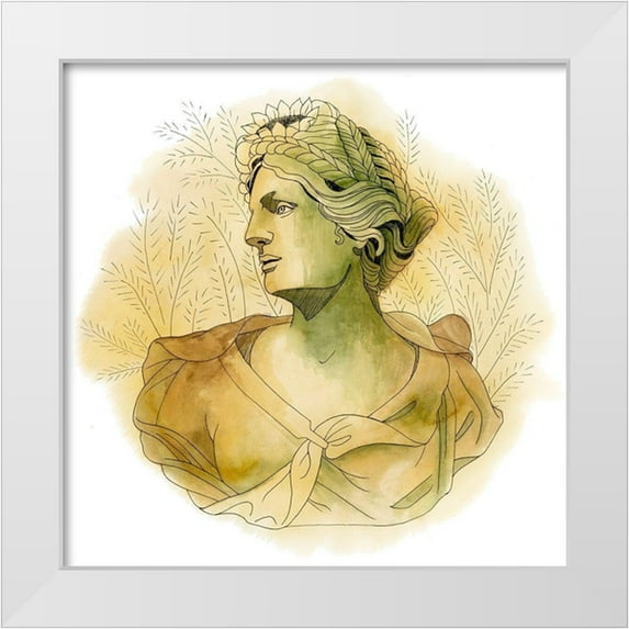 Popp, Grace 20x20 White Modern Wood Framed Museum Art Print Titled - Garden Goddess IV