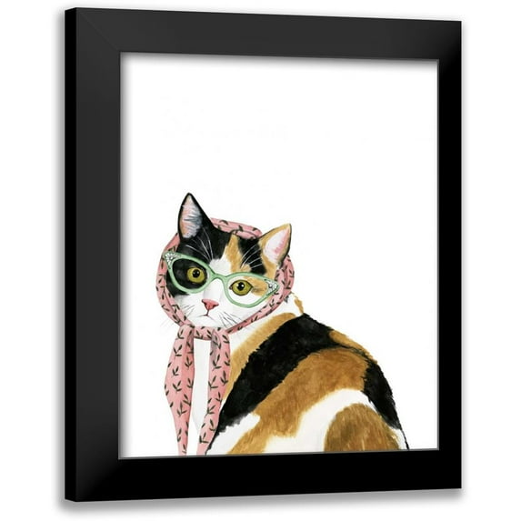 Popp, Grace 20x24 Black Modern Framed Museum Art Print Titled - Cool Cat I
