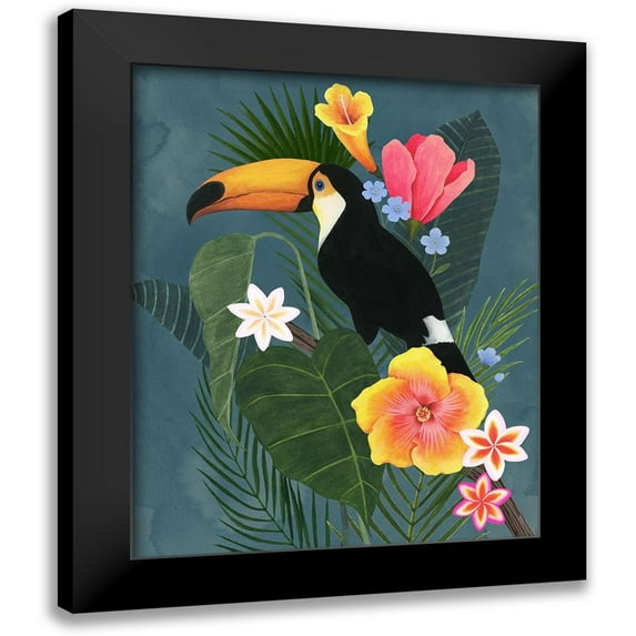 Popp, Grace 20x24 Black Modern Framed Museum Art Print Titled - Tropical Wilderness II