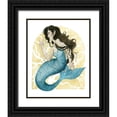 thumbnail image 1 of Popp, Grace 20x24 Black Ornate Wood Framed with Double Matting Museum Art Print Titled - Deco Mermaid III, 1 of 4